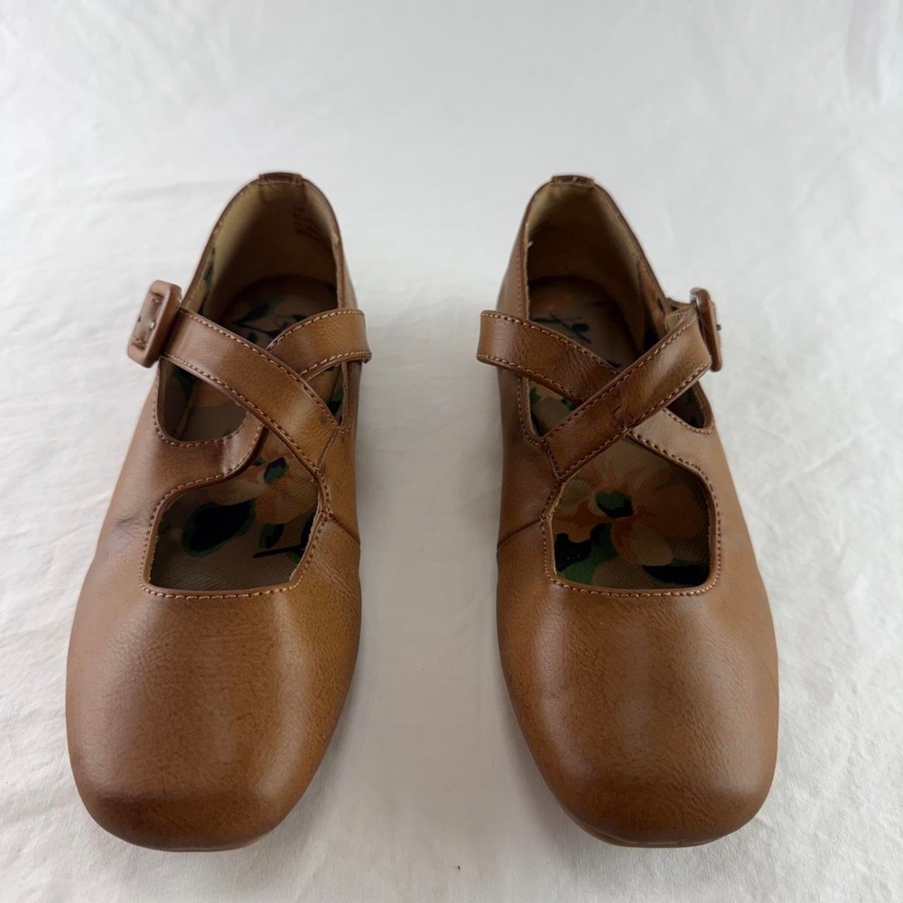 B.O.C. Mary Jane Flats Criss Cross Straps Womens 7M Y2k Cottagecore Retro